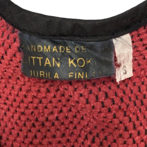 Vintage Hand Made red ombre textured lagenlook tie vest S - Picture 3 of 5